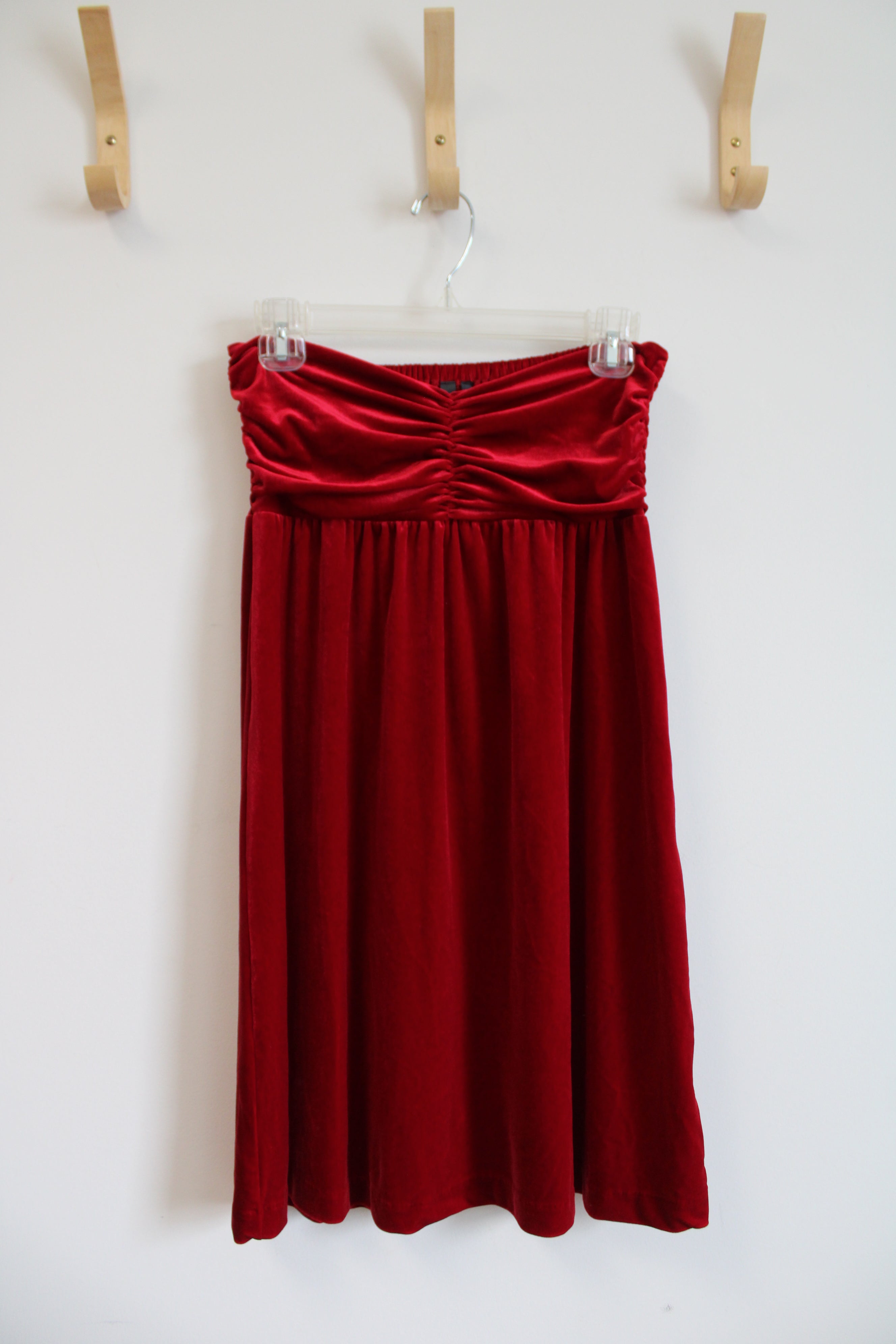 old navy velvet dress Red Strapless making you feel as Deep V-Back Long Sequin EE width Size:XS Maternity