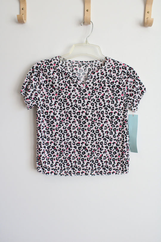NEW Cat & Jack Pink Cheetah Pattern Pajama Top | Youth XL (14)