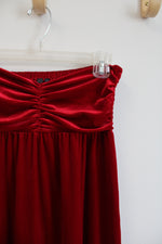 Old Navy Red Velvet Strapless Dress | XS