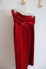 Old Navy Red Velvet Strapless Dress | XS