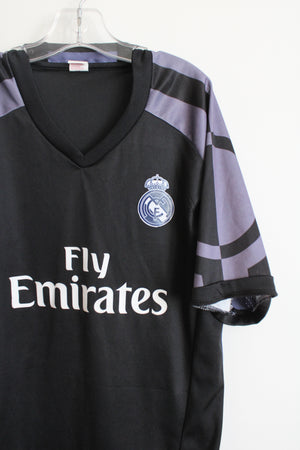 Fly Emirates Black Soccer Jersey | 14/16
