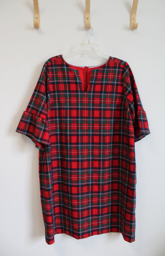 Vineyard Vines Red Tartan Plaid Dress | 18