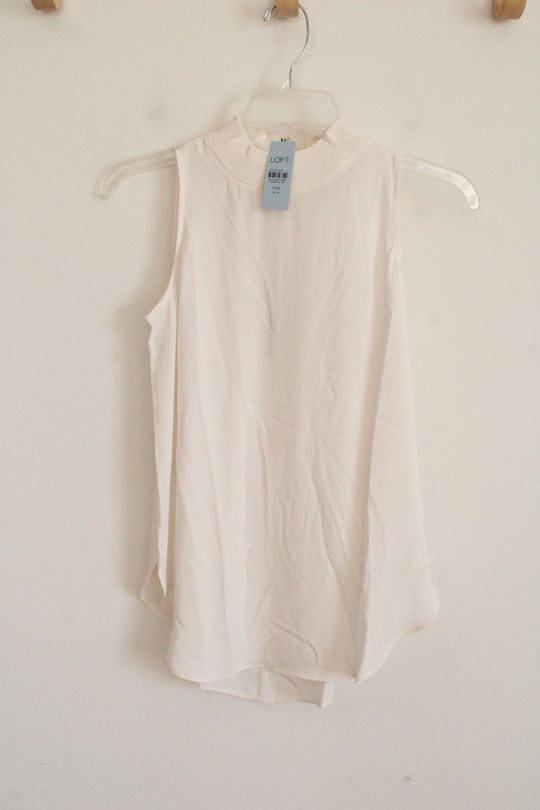 NEW LOFT White Tank Blouse | XXS Petite