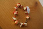 Baroque Freshwater Pearls and Coral Glass Bead Bracelet