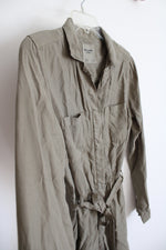 Abercrombie & Fitch Olive Green Button Down Romper | S