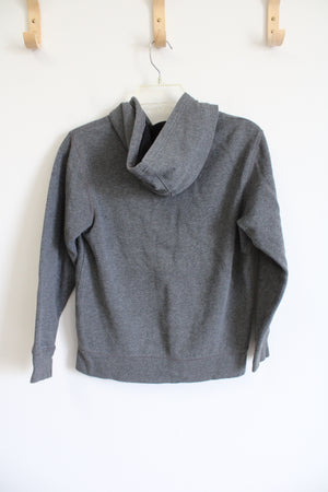Old Navy Logo Gray Zip Up Hoodie | Youth M (8)