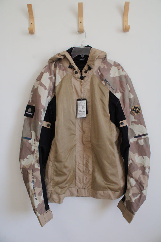 NEW Scoyo Tan Camo Protective Riding Jacket | 3XL