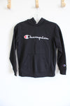 Champion Black Embroidered Logo Hoodie | Youth M (10/12)