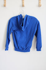 Jerzees Blue Zip Up Hoodie | Youth M