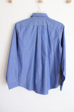 Lands' End Blue Button Down Dress Shirt | Youth 13/14