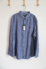 Van Heusen Blue Cotton Button Down Shirt | XXL