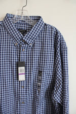 Van Heusen Blue Cotton Button Down Shirt | XXL