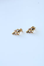 10K Yellow Gold Leaf Stud Earrings