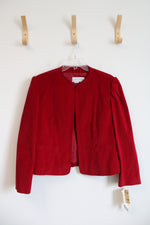 NEW Patricia Roberts Red Velour Jacket | 16