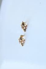 10K Yellow Gold Leaf Stud Earrings