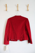 NEW Patricia Roberts Red Velour Jacket | 16