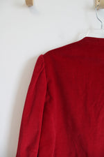 NEW Patricia Roberts Red Velour Jacket | 16