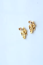 10K Yellow Gold Leaf Stud Earrings