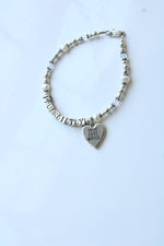 "True Love Waits" Sterling Silver Beaded Purity Bracelet