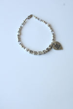 "True Love Waits" Sterling Silver Beaded Purity Bracelet