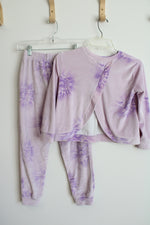 Btween Purple Tie Dye Fleece Pajama Set | 10