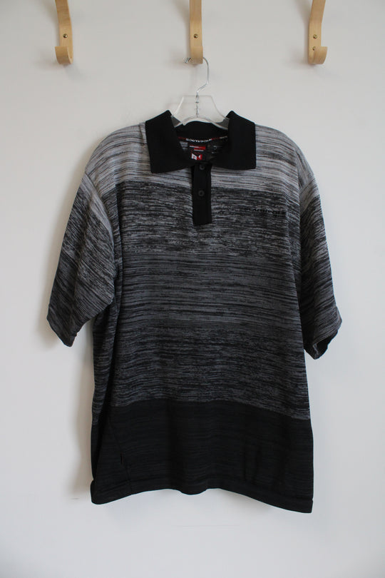 Southpole Gray Polyester Collared T-Shirt | L