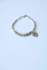 "True Love Waits" Sterling Silver Beaded Purity Bracelet