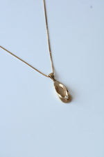 14K Yellow Gold Flip Flop Sandal Pendant Necklace