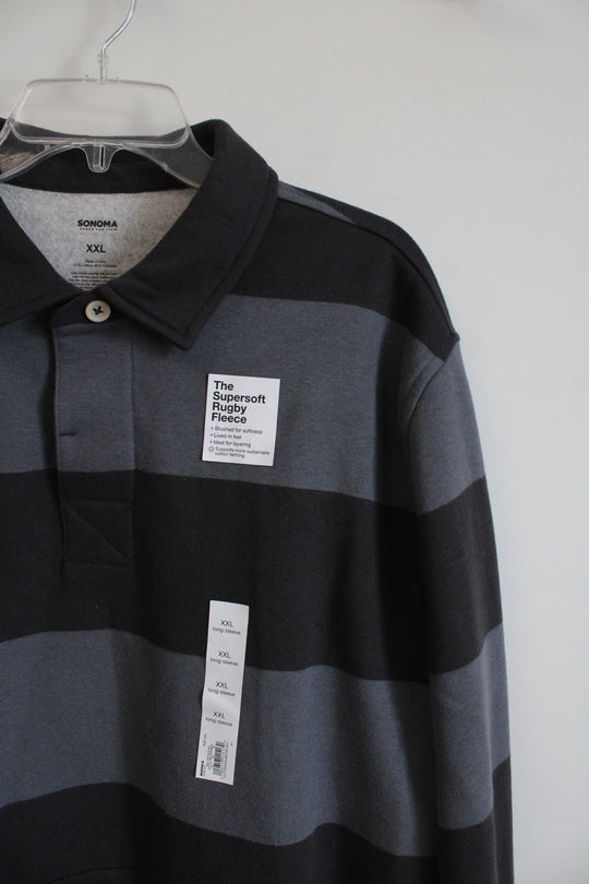 Sonoma Gray Cotton Rugby Fleece | XXL