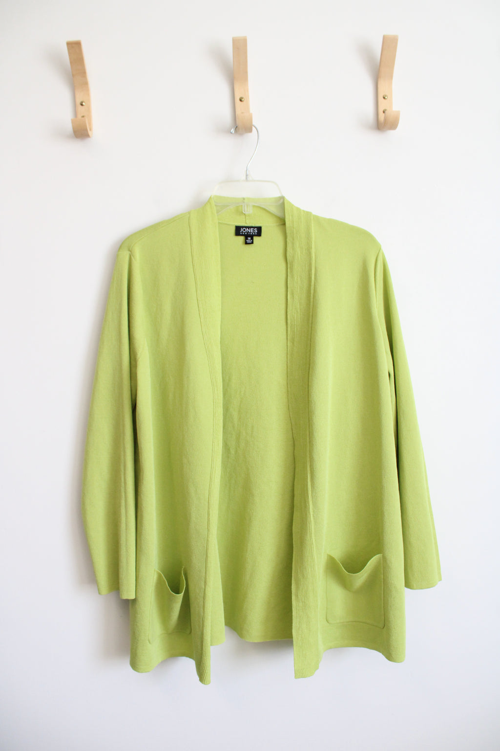 NEW Jones New York Lime Green Open Cardigan | 1X