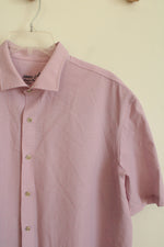 Johnnie-O Hangin' Out Pink & White Button Down Shirt | XL