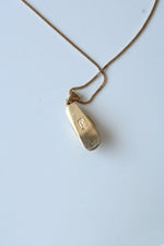 14K Yellow Gold Flip Flop Sandal Pendant Necklace