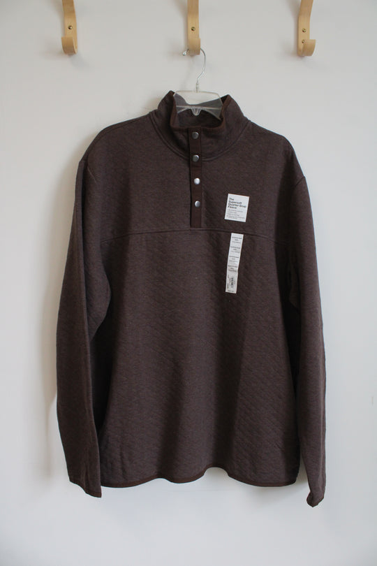 Sonoma Birk Brown Quarter-Snap Fleece | XXL