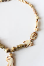 Vintage Carved Elephant Necklace