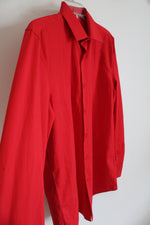 Nautica Red Button Down Long-Sleeve Shirt | M