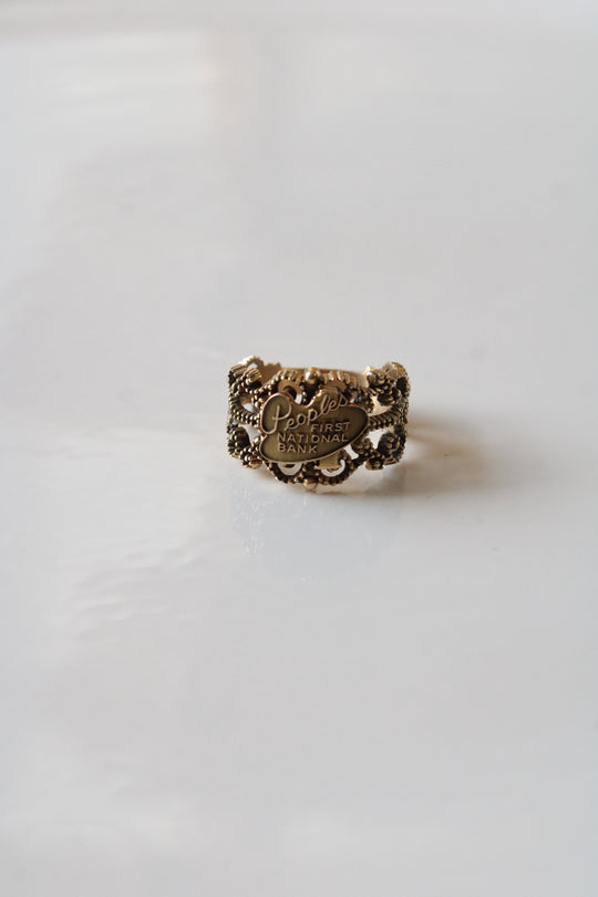 People's National Bank Yellow Gold 10K Stamped Ring | Size 8.5