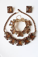 Juliana D+E Vintage Brown Stone Necklace Set