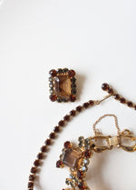 Juliana D+E Vintage Brown Stone Necklace Set