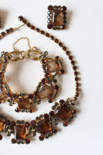Juliana D+E Vintage Brown Stone Necklace Set