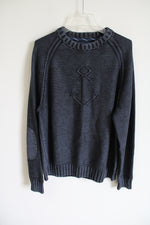 NEW Lands' End Blue Knit Anchor Sweater | XL