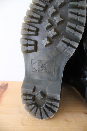 Dr. Martens Toe Guard Black Leather Platform Combat Boots | Size 6