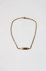14KT Yellow Gold MaryAnn Name Plate Anklet