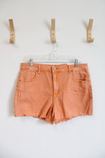 NEW Zenana Orange Cut Off Jean Shorts | XL