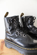 Dr. Martens Toe Guard Black Leather Platform Combat Boots | Size 6