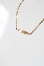 14KT Yellow Gold MaryAnn Name Plate Anklet