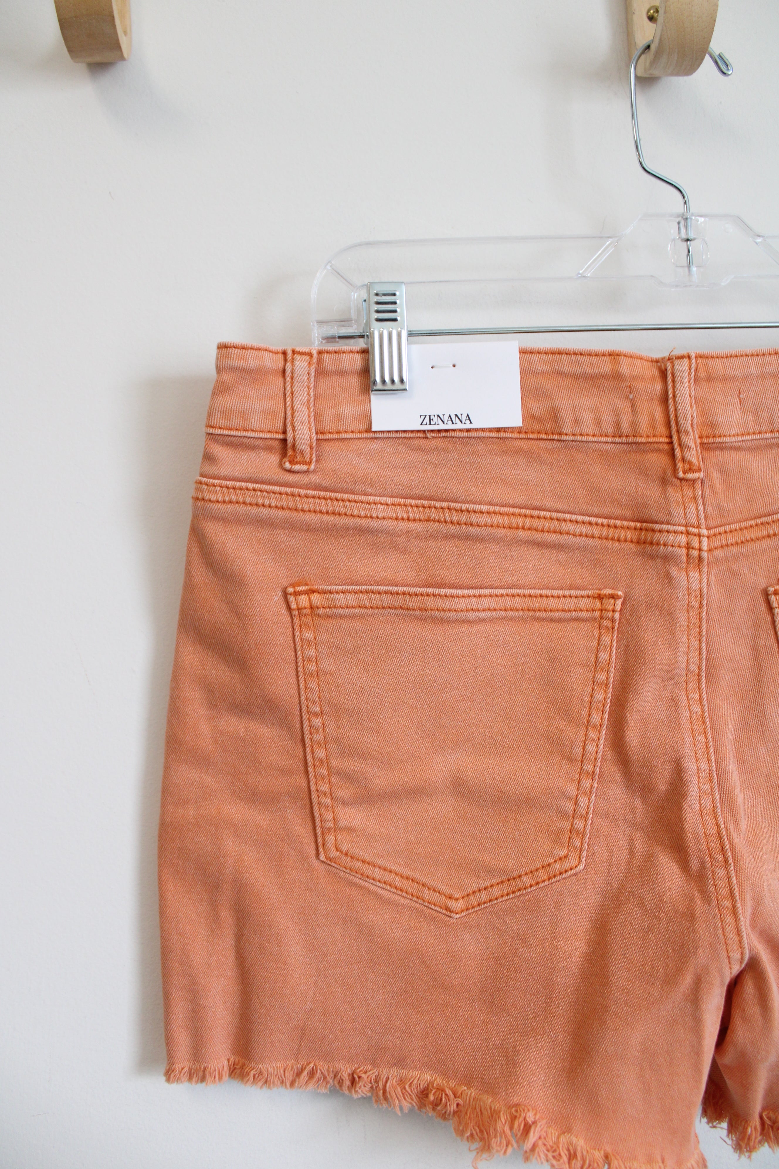 NEW Zenana Orange Cut Off Jean Shorts | XL