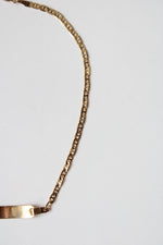 14KT Yellow Gold MaryAnn Name Plate Anklet