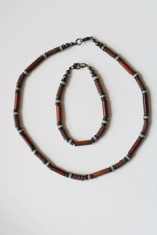 Hematite & Tigers Eye Necklace & Bracelet