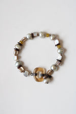 Silpada Genuine Pearl & Glass Beaded Stretch Bracelet