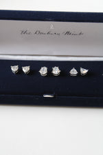 The Danbury Mint Sterling Silver CZ Stud Earrings | Set Of 3